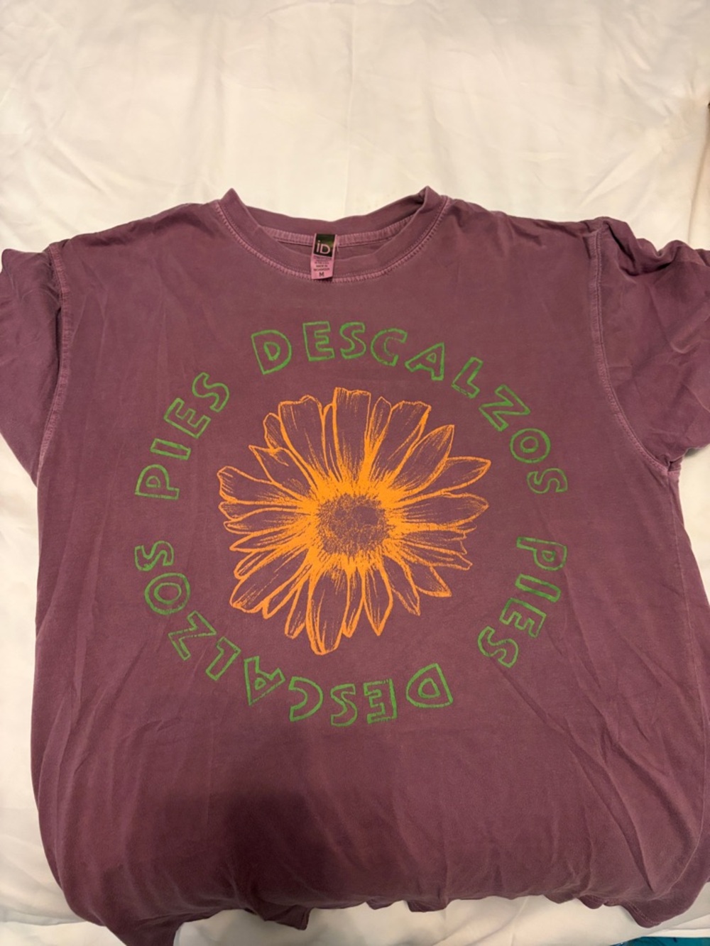 Women's Purple Graphic Tee with Orange Flower